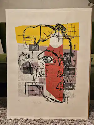 Peter Wehrens - Figuratieve compositie – Zeefdruk 34/70 – 1991 kopen? Bied vanaf 75!