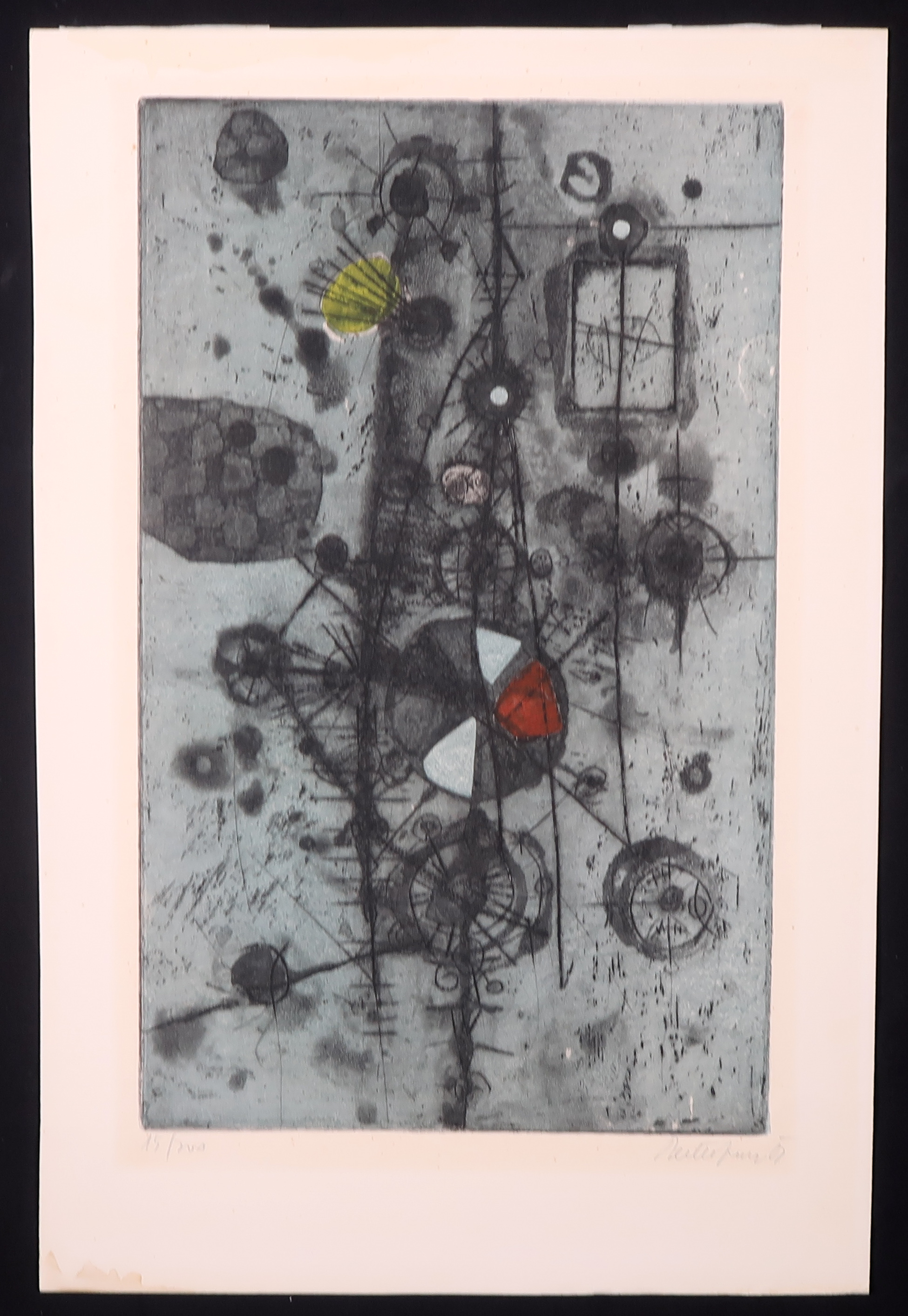 Niet of onleesbaar gesigneerd - Ets en aquatint, Abstracte compositie kopen? Bied vanaf 1!