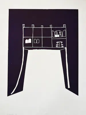John Studulski - Amsterdam 1985 'nieuwe wilden' kleuren lithografie "V&I" potloodgesigneerd kopen? Bied vanaf 48!
