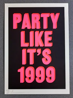 Dave Buonaguidi - Party like it's 1999 - Siebdruck 2021 handsigniert und nummeriert kopen? Bied vanaf 220!
