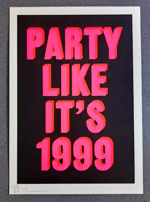 Dave Buonaguidi - Party like it's 1999 - Siebdruck 2021 handsigniert und nummeriert kopen? Bied vanaf 220!