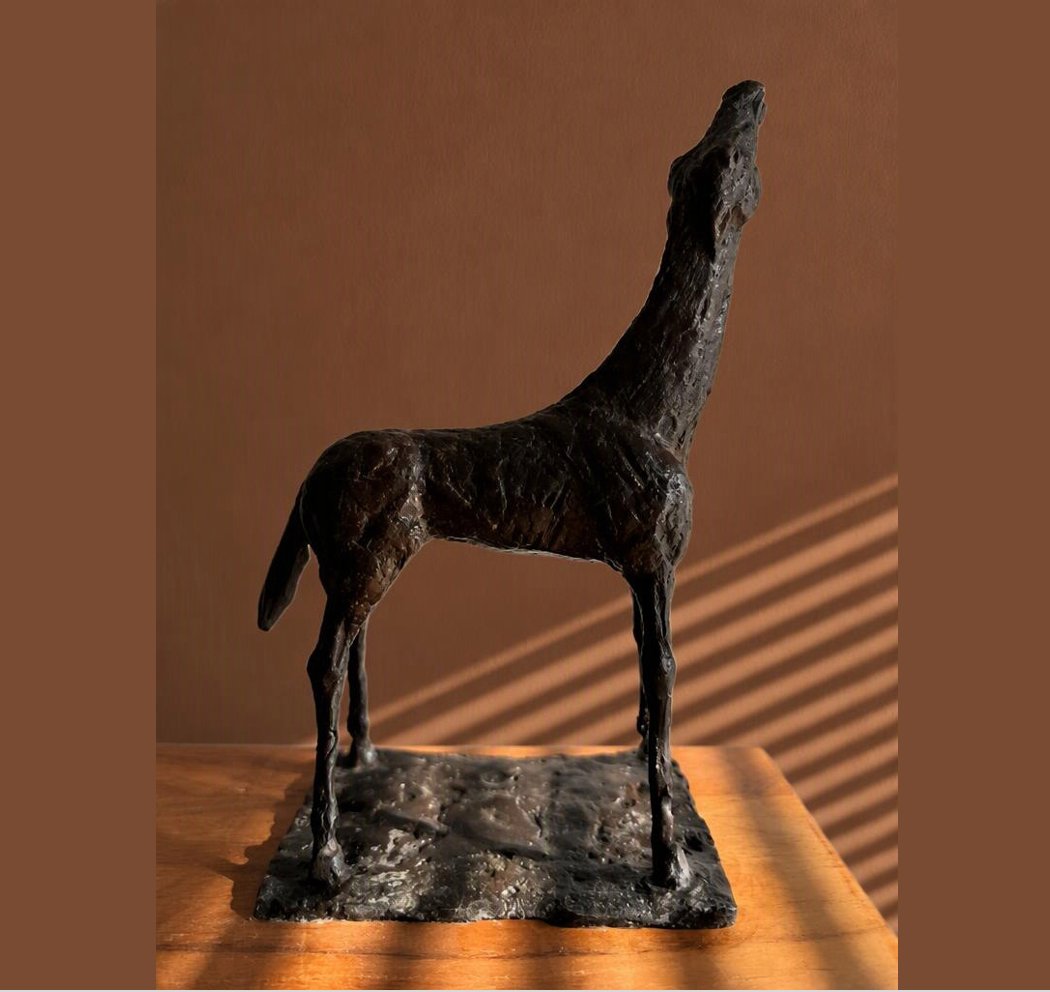 Map Musch - Prachtig bronzen paardensculptuur – Geïnspireerd op Marino Marini (1974) kopen? Bied vanaf 650!
