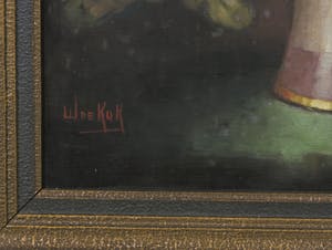 Willem de Kok - Olieverf op doek, Bloemstilleven - Ingelijst kopen? Bied vanaf 1!