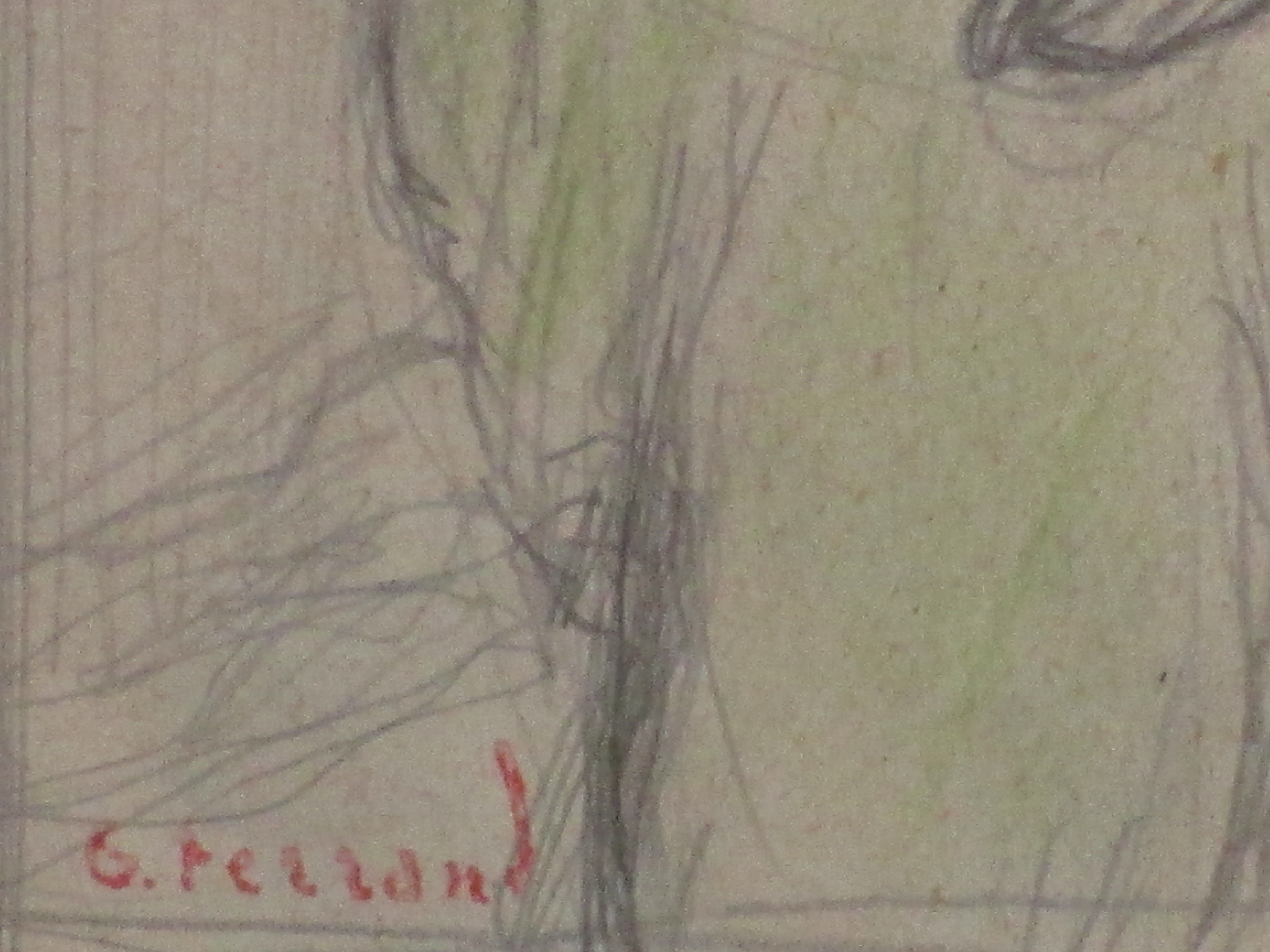 Gabriëlle Ferrand - Twee Indonesische vrouwen - Kleurtekening kopen? Bied vanaf 1!