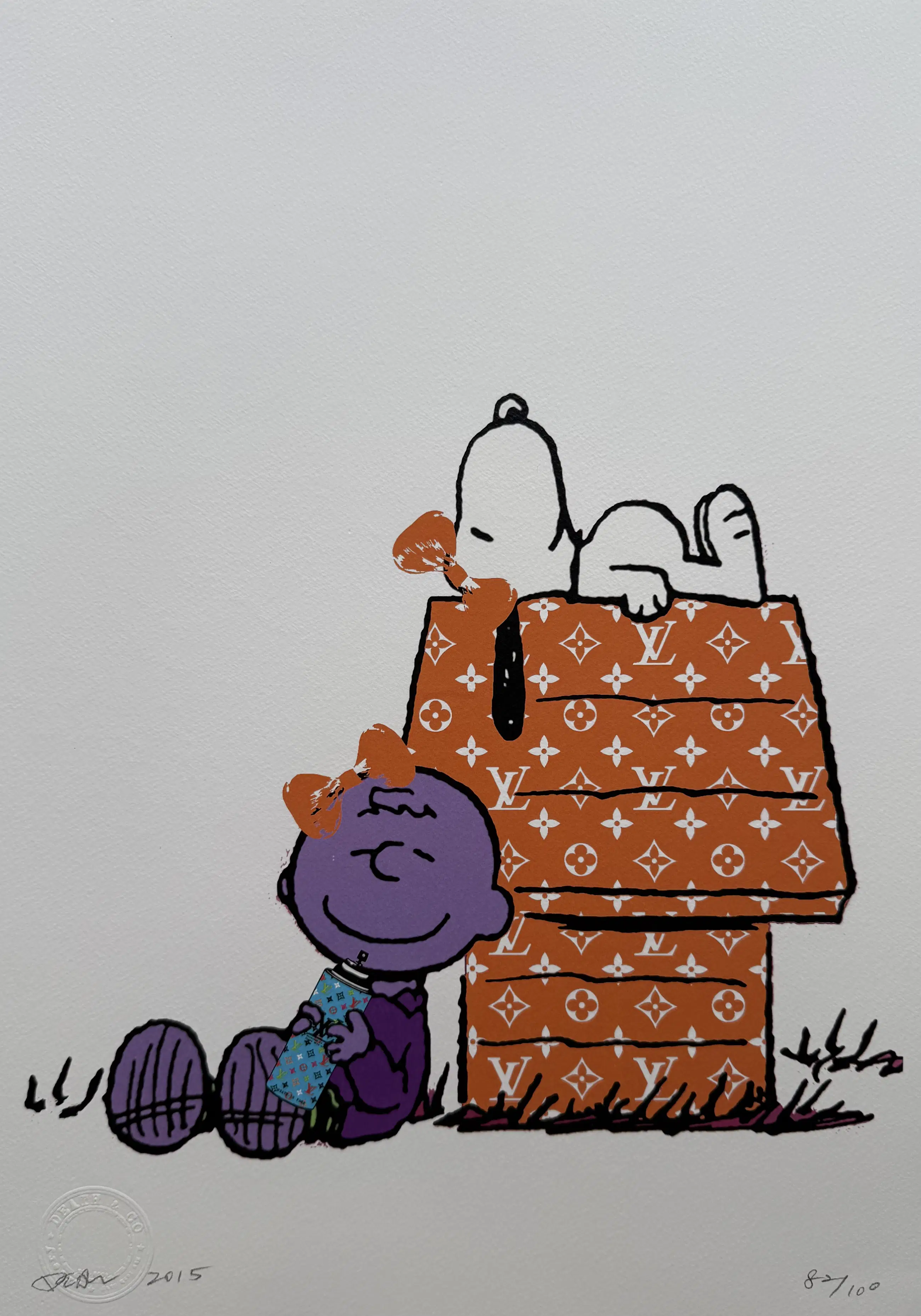Death NYC - hand-signed silkscreen | 'Louis Vuitton Snoopy/Charlie