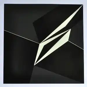 Marcel Henri Verdren - Espace noir no. 3 - Zeefdruk - Gesigneerd - 70x70 cm verkocht voor € 80!