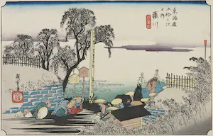 Ando Hiroshige - Houtdruk, Fujikawa kopen? Bied vanaf 35!