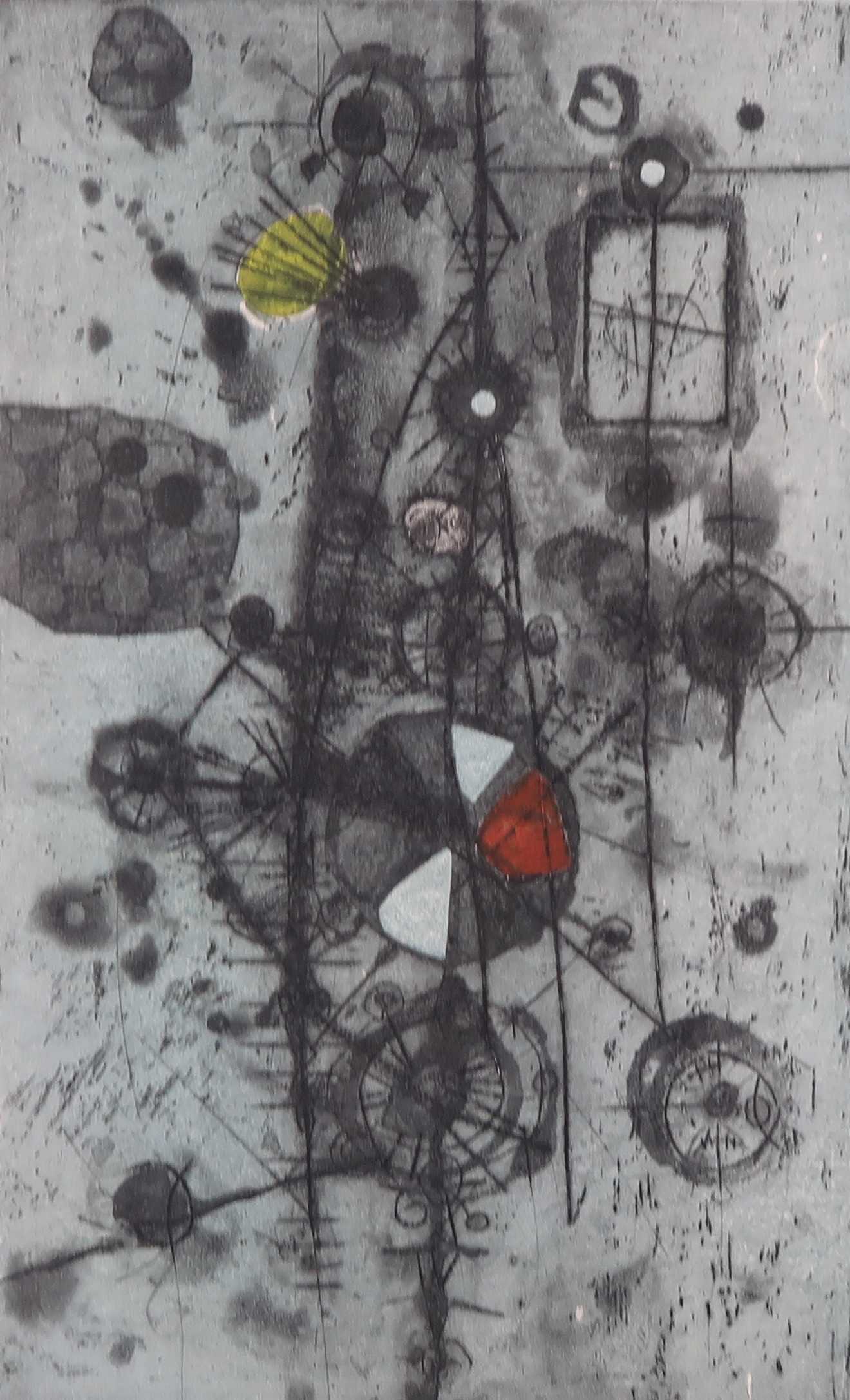 Niet of onleesbaar gesigneerd - Ets en aquatint, Abstracte compositie kopen? Bied vanaf 1!