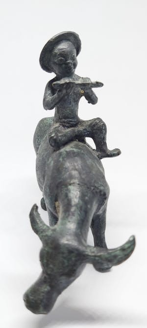 Brons (Onbekend) - Antieke Aziatische Yak Met Boer Rond 1930 kopen? Bied vanaf 85!