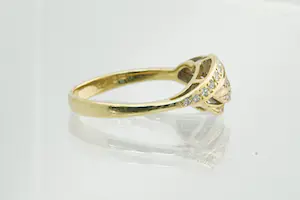 66 - 18 karaat geel gouden ring met diamant ca 0.25 crt briljant kopen? Bied vanaf 235!