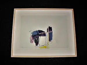 Arty Grimm - Grote abstracte zeefdruk uit de serie 4 seizoenen "Herfst" - mooi ingelijst kopen? Bied vanaf 37!
