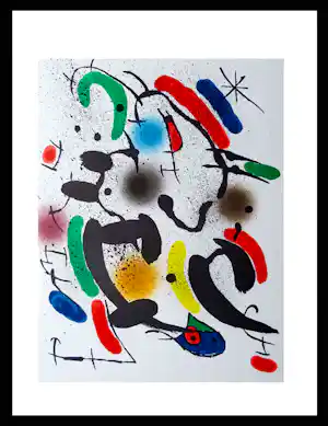 Joan Miro - Litografía original VI (band I) 1972 - Referentie Mourlot 862 verkocht voor € 139!