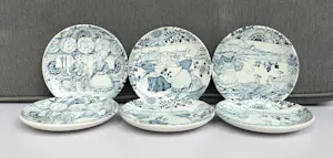 Royal Boch - Boch Belgium Delfts - Kleine bordjes (6) kopen? Bied vanaf 20!