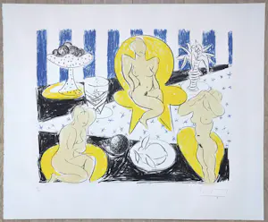 Stefan Szczesny - De drie gratiën, litho (groot) kopen? Bied vanaf 250!
