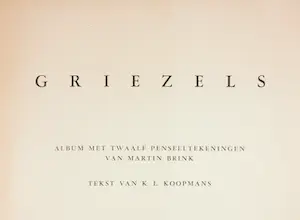 Martin Brink - Album met 12 tekeningen, Griezels kopen? Bied vanaf 1!