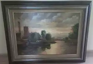 Willem Kroon - Landschap met water kopen? Bied vanaf 100!