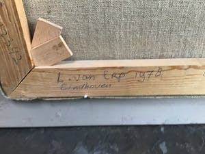 Niet of onleesbaar gesigneerd - Boerenerf met boerin en kippen. kopen? Bied vanaf 1!