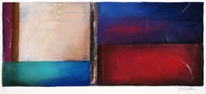 Starlie Sokol-Hohne - Monotype, Abstract Turquoise verkocht voor € 40!