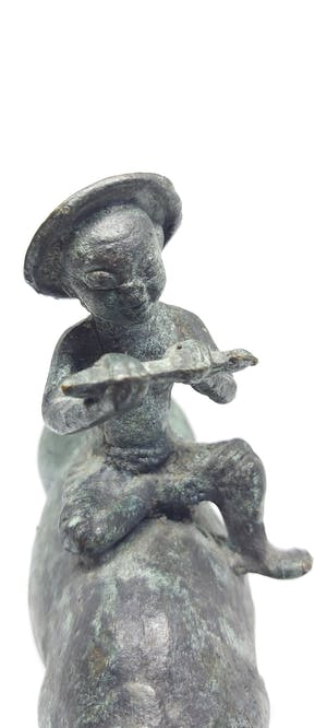 Brons (Onbekend) - Antieke Aziatische Yak Met Boer Rond 1930 kopen? Bied vanaf 85!