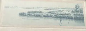 Dirk Harting - Waterkant, gesigneerde ets, circa 1935 kopen? Bied vanaf 35!