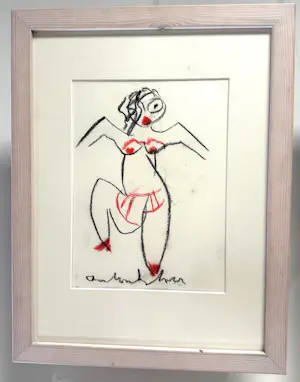 Anton Heyboer - Danseres (zwart/rood) kopen? Bied vanaf 295!
