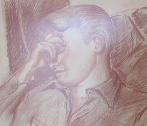 Johan Engela - Portret van rustende jongene man kopen? Bied vanaf 1!