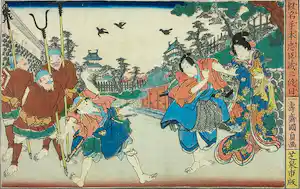Kunisada Utagawa - Houtdruk, geen titel verkocht voor € 70!