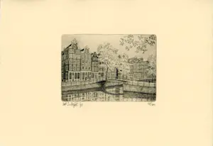 Michiel Schrijver - ets - Amsterdamse gracht - 21119 kopen? Bied vanaf 25!