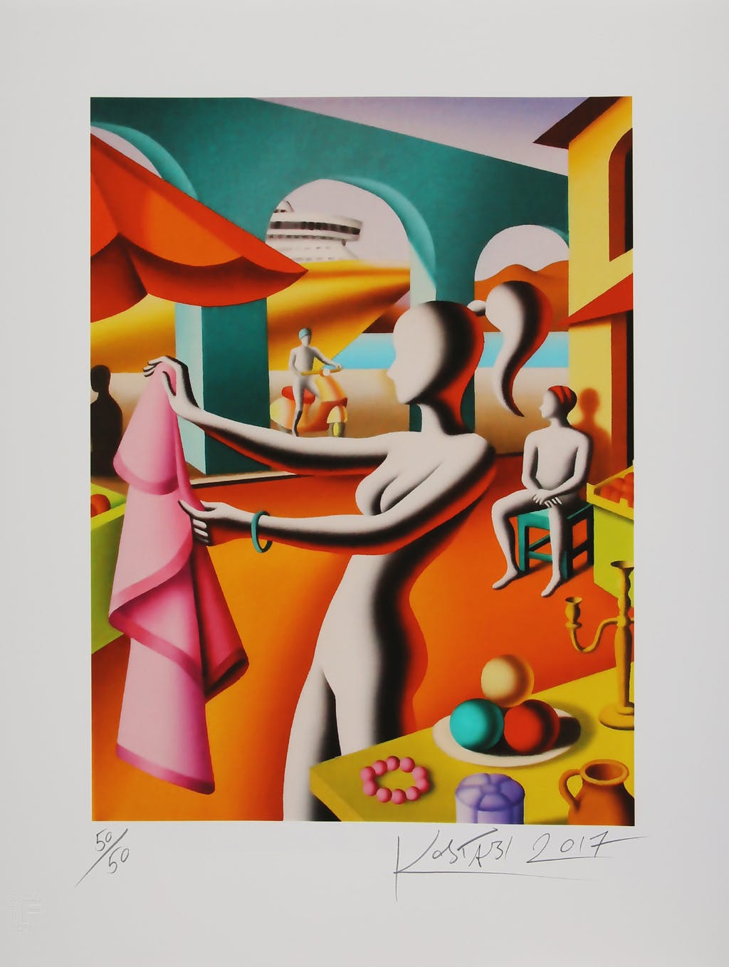 Mark Kostabi - Kleurengiclee FOR ALFREDO & SALVATORE Handgesigneerd kopen? Bied vanaf 85!