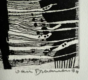 Hans van Draanen - handgesigneerde ets | 'Naakte vrouw' | 1964 kopen? Bied vanaf 80!