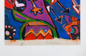 Gertie Janssen - Gouache en potlood op papier, Drieluik, I, II, III - Ingelijst kopen? Bied vanaf 70!