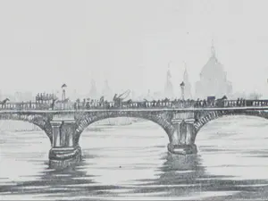 Anton Pieck - Waterloo Bridge Londen - Litho kopen? Bied vanaf 1!