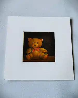 Joop Vegter - Fraaie kleine mezzotint "teddybear" - beperkte oplage (75) - potloodgesigneerd verkocht voor € 50!