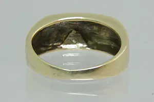 90 - Zo goed als nieuwe 14krt gouden solitair ring met 0.03ct diamant kopen? Bied vanaf 190!