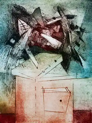 Frank Porcelijn - Temporale, aquatint ets verkocht voor € 36!