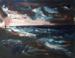 Niet of onleesbaar gesigneerd - Zeegezicht gouache. kopen? Bied vanaf 10!