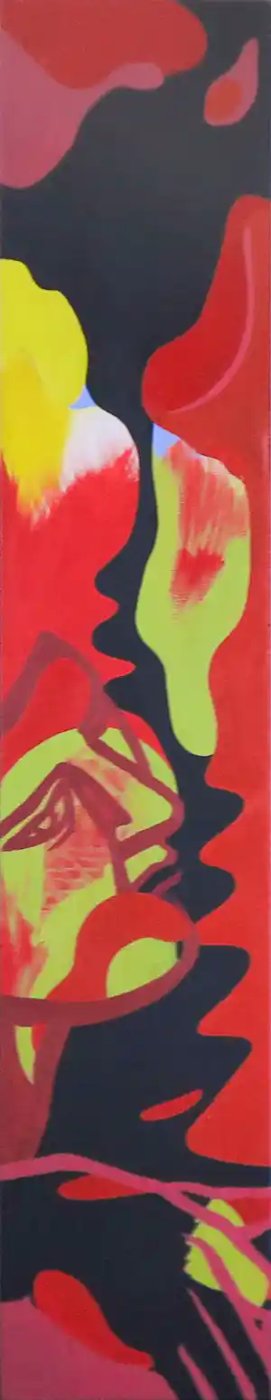 Rienke Enghardt - Acryl op doek, Zonder titel (Zeer Groot) verkocht voor € 70!
