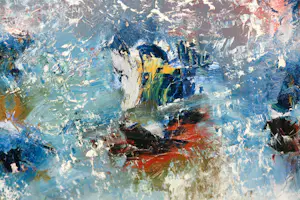 Angelos Tassopoulos - Olieverf op doek, Abstracte compositie - Zeer groot kopen? Bied vanaf 200!