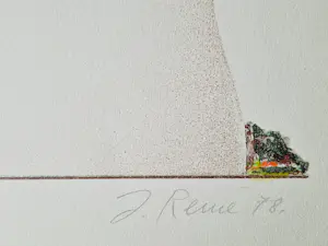 Jörg Remé - Originele 1978 kleuren Lithografie "dame en havik" - beperkte oplage (100) kopen? Bied vanaf 48!