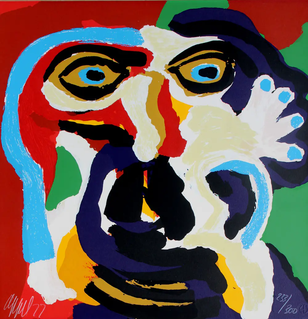 Karel Appel - Kleuren zeefdruk: Kijk naar mij - 1977 kopen? Bied vanaf 1250!