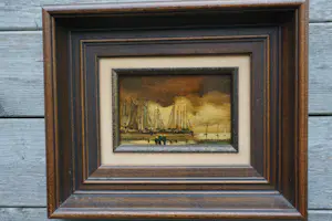 A. Brouwer - Vissersschepen op het strand kopen? Bied vanaf 10!