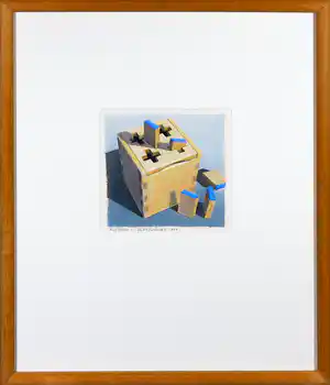 Gieb van Enckevorst - & Rijn van Alphen - Potloodtekening, Plus en min ontwikkeling - Ingelijst verkocht voor € 50!