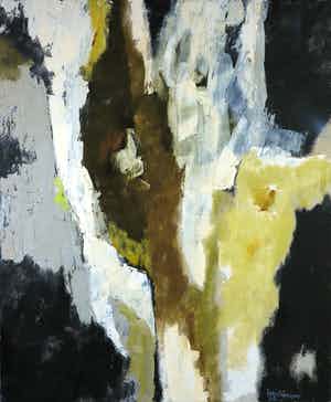 Jos Schimmer - Olieverf op doek, Z.T. (Abstracte compositie) (Groot) verkocht voor € 160!
