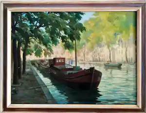 Paul van der Ven - Vrachtboten in Amsterdamse gracht verkocht voor € 150!