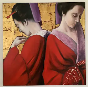 Louis Nagelkerke - Twee vrouwen in kimono kopen? Bied vanaf 650!