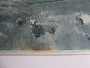 Theo Ros - Ets, Titel, "Schapenkudde". kopen? Bied vanaf 25!
