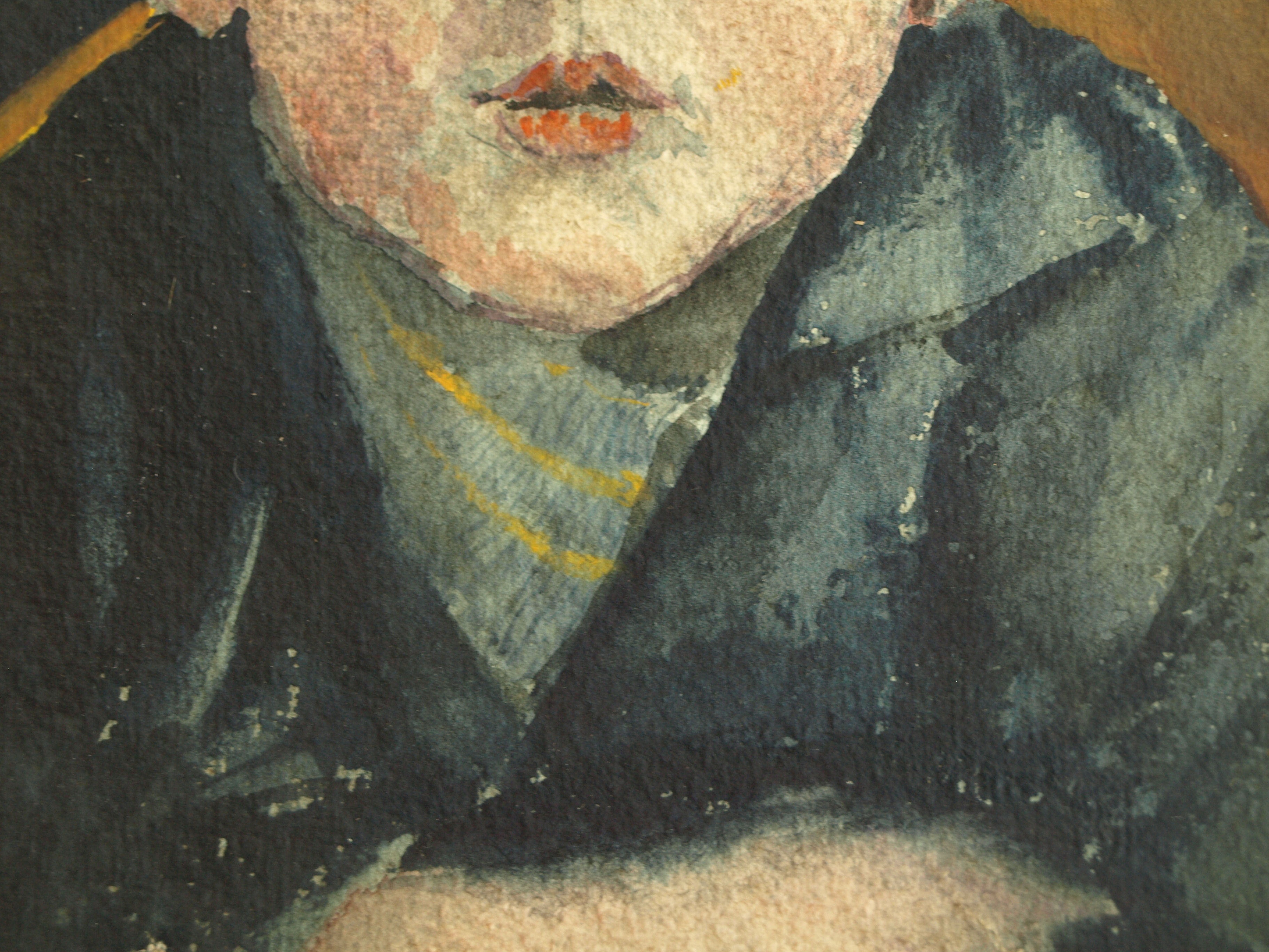Niet of onleesbaar gesigneerd - Aquarel – Portret jongetje met pet – gesigneerd & ingelijst  kopen? Bied vanaf 1!