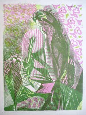 Nicolaas Wijnberg - Litho Vrouw met brief verkocht voor € 40!