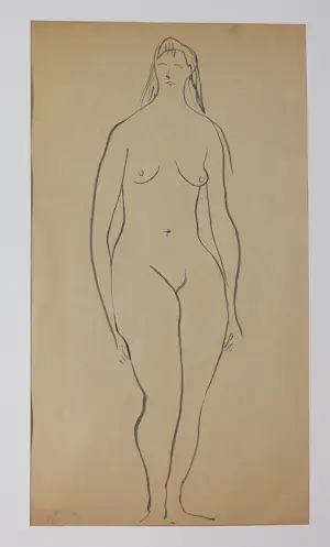 Janus Nuiten - Verschillende technieken, Lot van 39 schetsen van figuren kopen? Bied vanaf 60!