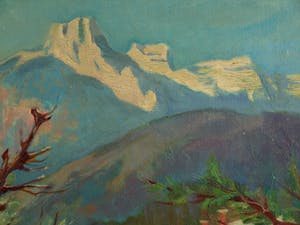 Klaas Pijlman - Olieverf op canvasboard , Cornetta, Italië - gesigneerd & ingelijst – 1980 kopen? Bied vanaf 35!
